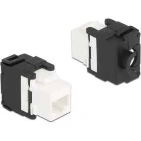   Delock Eszközmentes, 180 -os Keystone modul RJ45 anya - LSA Cat.6A