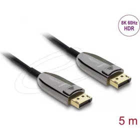   Delock Aktív optikai kábel DisplayPort 2.1 8K 60 Hz 40 Gbps 5 m