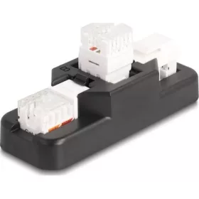   Delock Keystone LSA szett klipszes tartóval RJ45 / RJ11 Cat.6 fekete