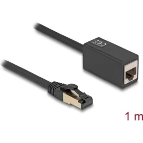   Delock RJ45 CAT8.1 S/FTP -> RJ45 CAT8.1 S/FTP M/F adatkábel hosszabbító 1m fekete