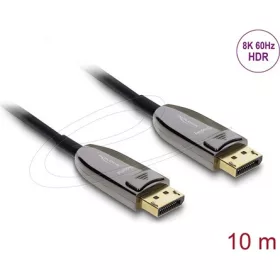   Delock Aktív optikai kábel DisplayPort 2.1 8K 60 Hz 40 Gbps 10 m
