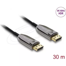   Delock Aktív optikai kábel DisplayPort 2.1 8K 60 Hz 40 Gbps 30 m