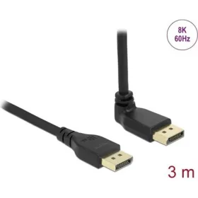   Delock DisplayPort 1.4 -> DisplayPort 1.4 M/M video kábel 3m fekete egyenes/90° fel