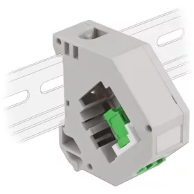   Delock LC Duplex -> LC Duplex F/F keystone DIN-sín panel szürke-zöld
