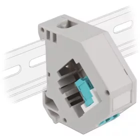   Delock LC Duplex -> LC Duplex F/F keystone DIN-sín panel szürke-türkiz