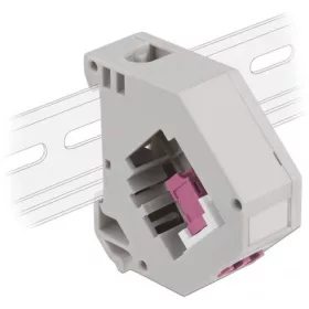   Delock LC Duplex -> LC Duplex F/F keystone DIN-sín panel szürke-rózsaszin