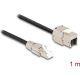 Delock RJ45 CAT6A S/FTP -> RJ45 CAT6A S/FTP M/F keystone modul 1m fekete