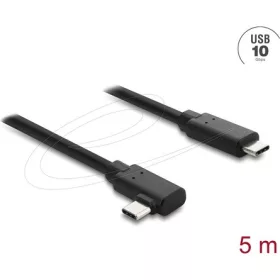   Delock Aktív optikai USB kábel 10 Gbps USB Type-C  csatlakozó, döntött kivitel, 5 m