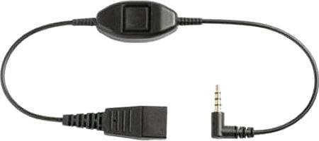 Jabra QD Cord to 3.5 mm jack. With in-line call-answering, for Alcatel 8er and 9er Ser