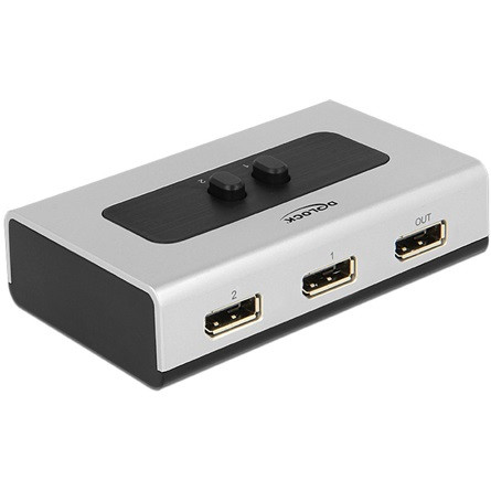 Delock ADA Delock 87668 2portos manuális Displayport 1.1 kapcsoló