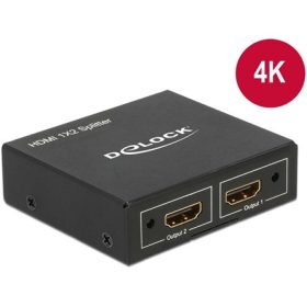   Delock ADA Delock 87701 HDMI-elosztó, 1 x HDMI-bemenet > 2 x HDMI-kimenet, 4K