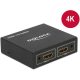 Delock ADA Delock 87701 HDMI-elosztó, 1 x HDMI-bemenet > 2 x HDMI-kimenet, 4K