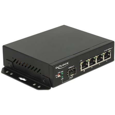 Delock ADA Delock 87704 Gigabit Ethernet-kapcsoló, 4 port + 1 SFP