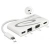 Delock ADA Delock 87731 USB-C 3.1 dokkoló állomás HDMI 4K 30Hz + VGA + LAN + USB PD