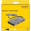 Delock ADA Delock 87735 USB-C dokkoló állomás 4K - HDMI / VGA / USB 3.1 / SD / LAN / PD 3.0