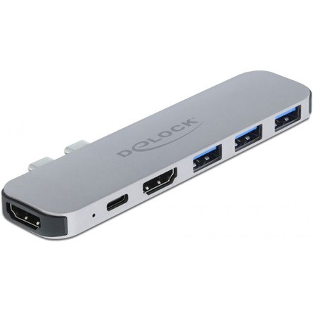 Delock 87753 MacBook Thunderbolt 3 Dual Port dokkoló szürke