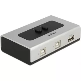   Delock Kétirányú USB 2.0 switch 2 db. B-típusú anya - 1 db. A-típus anya kézi átkapcsolással