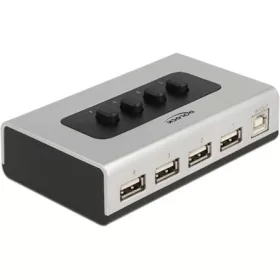   Delock Kétirányú USB 2.0 switch 1 db. B-típusú anya   4 db. A-típusú anya kézi átkapcsolással