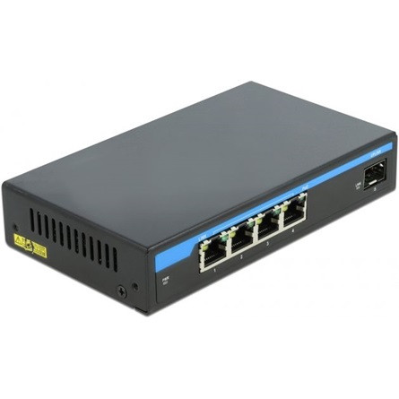 Delock ADA Delock 87765 Gigabit Ethernet-kapcsoló 4 port PoE + 1 SFP