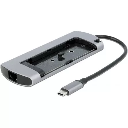 Delock ADA Delock 87767 USB-C dokkoló állomás M.2 nyílással - 4K HDMI / USB / LAN / PD 3.0