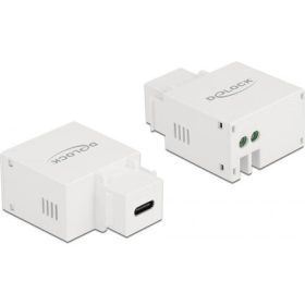   Delock 2,1 A-s, fehér, USB Type-C  töltő portos Keystone modul