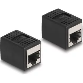   Delock RJ45 CAT6A UTP -> RJ45 CAT6A UTP F/F adapter fekete