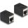 Delock RJ45 CAT6A UTP -> RJ45 CAT6A UTP F/F adapter fekete