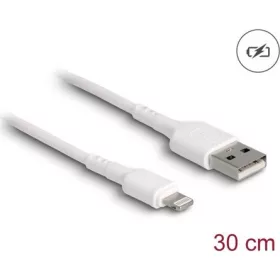   Delock USB-A 2.0 -> Lightning M/M töltőkábel 0.3m fehér
