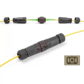   Delock SC Simplex -> SC Simplex F/F adapter fekete OM1/OM2, IP68