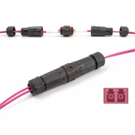   Delock LC Duplex -> LC Duplex F/F adapter fekete OM4, IP68