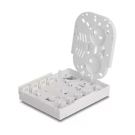 Delock Optikai szálas csatlakozó doboz FTTH falra szerelhető 4 x SC Simplex vagy LC Duplex számára, fehér színű