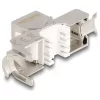 Delock Keystone Modul RJ45 anya - LSA Cat.6A eszköz nélkül használható kék por elleni fedővel