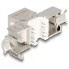 Delock Keystone Modul RJ45 anya - LSA Cat.6A eszköz nélkül használható kék por elleni fedővel