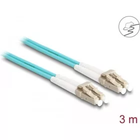   Delock LC Duplex -> LC Duplex M/M adatkábel 3m kék Multi-mode OM3, fém megerősítéssel