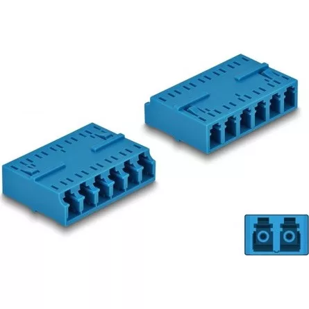Delock Optikai szál kapcsolat HD LC Hexaplex anya - LC Hexaplex anya kék
