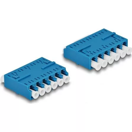 Delock Optikai szál kapcsolat HD LC Hexaplex anya - LC Hexaplex anya kék