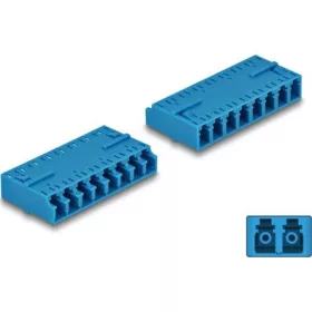   Delock Optikai szál kapcsolat HD LC Octuplex anya - LC Octuplex anya kék