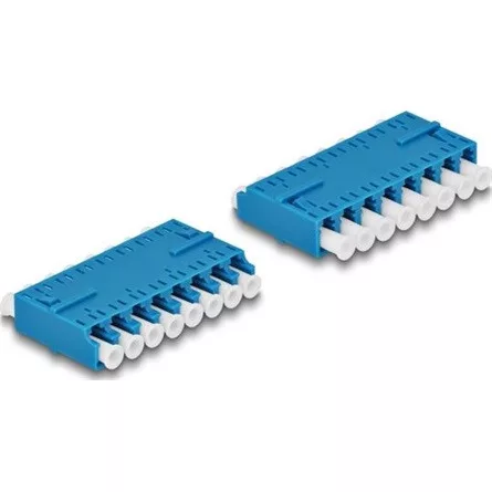 Delock Optikai szál kapcsolat HD LC Octuplex anya - LC Octuplex anya kék