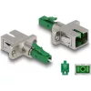 Delock Optikai szál hibrid párosító LC Simplex apa - SC Simplex anya zöld