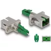Delock Optikai szál hibrid párosító LC Simplex apa - SC Simplex anya zöld