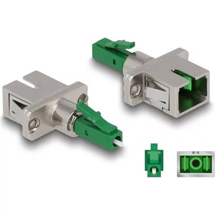 Delock Optikai szál hibrid párosító LC Simplex apa - SC Simplex anya zöld