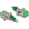 Delock Optikai szál hibrid párosító LC Simplex apa - SC Simplex anya zöld