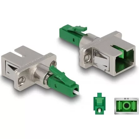 Delock Optikai szál hibrid párosító LC Simplex apa - SC Simplex anya zöld