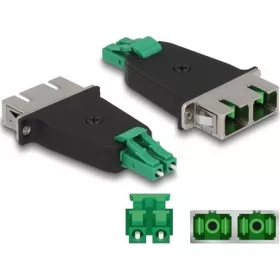   Delock Optikai szál hibrid párosító LC Duplex apa - SC Duplex anya zöld