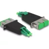 Delock Optikai szál hibrid párosító LC Duplex apa - SC Duplex anya zöld