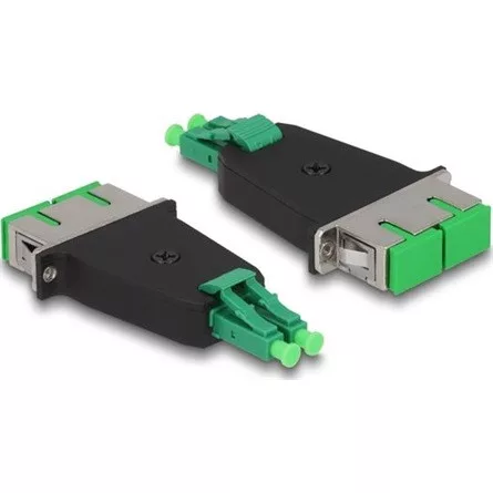Delock Optikai szál hibrid párosító LC Duplex apa - SC Duplex anya zöld