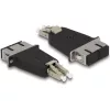 Delock Optikai szál hibrid párosító LC Duplex apa - SC Duplex anya bézs
