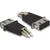 Delock Optikai szál hibrid párosító LC Duplex apa - SC Duplex anya bézs