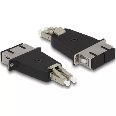 Delock Optikai szál hibrid párosító LC Duplex apa - SC Duplex anya bézs