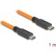 Delock USB 5 Gbps kábel USB Type-C  apa - USB Type-C  apa kötött felvételre 1 m narancs színű